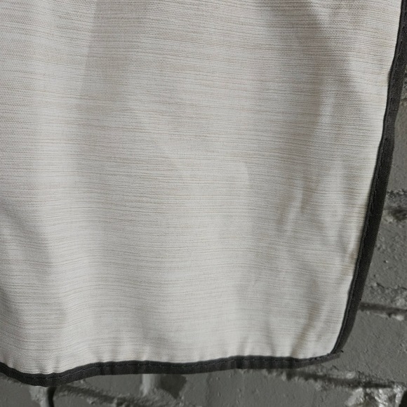 Cream Woven Breathable Garment Bag with Brown Trim and ID Window 24x40 - Picture 2 of 6